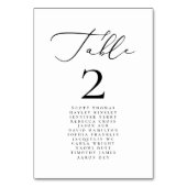 ミニマルモダンリスト書結婚の名前2 テーブルナンバー (裏面)