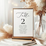 ミニマルモダンリスト書結婚の名前2 テーブルナンバー<br><div class="desc">#zazzlemade</div>