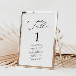 ミニマルモダンリスト書結婚の名前 テーブルナンバー<br><div class="desc">#zazzlemade</div>
