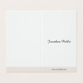 ミニマルモダンリスト書道スクリプトシンプルトップ 名刺 (外部フラット)