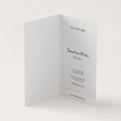 ミニマルモダンリスト書道スクリプトシンプルトップ 名刺 (内部)