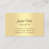 ミニマルモダンリスト書道スクリプト金ゴールドテンプレート 名刺 (裏面)