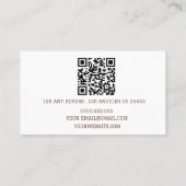 ミニマルモダンリスト書道スクリプトQRコード 名刺 (裏面)