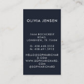 ミニマルモダンリスト書道台本の写真 名刺 (裏面)