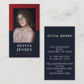 ミニマルモダンリスト書道台本の写真 名刺 (正面/裏面)