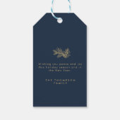 ミニマルモダンリスト植物学メリークリスマススクリプト ギフトタグ (裏面)