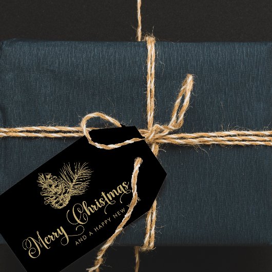 ミニマルモダンリスト植物学メリークリスマススクリプト ギフトタグ