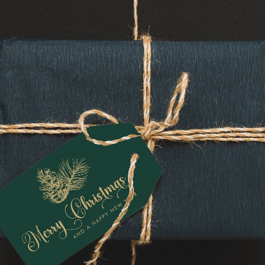 ミニマルモダンリスト植物学メリークリスマススクリプト ギフトタグ