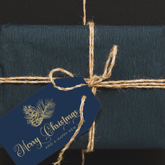 ミニマルモダンリスト植物学メリークリスマススクリプト ギフトタグ