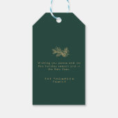 ミニマルモダンリスト植物学メリークリスマススクリプト ギフトタグ (裏面)