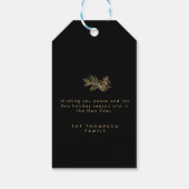 ミニマルモダンリスト植物学メリークリスマススクリプト ギフトタグ (裏面)