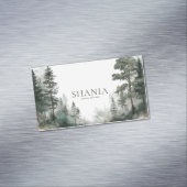 ミニマルモダンリスト水彩林 マグネット名刺 (インサイチュ)