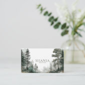 ミニマルモダンリスト水彩林 名刺 (スタンド正面)