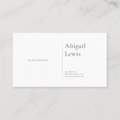 ミニマルモダンリスト水彩林 名刺 (裏面)