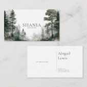 ミニマルモダンリスト水彩林 名刺 (正面/裏面)