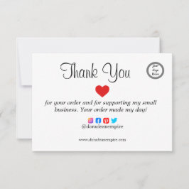 ミニマルモダンリスト注文事業サンキューカード サンキューカード