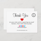 ミニマルモダンリスト注文事業サンキューカード サンキューカード (正面/裏面)