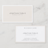 ミニマルモダンリスト洗練されたクリーンデザイントップ 名刺 (正面/裏面)