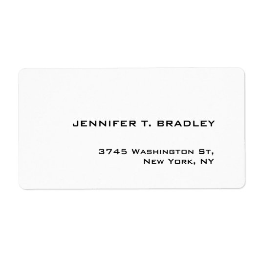 ミニマルモダンリスト淡水色フローラ ラベル (正面)