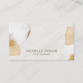 ミニマルモダンリスト白大理石金ゴールド署名バス 名刺