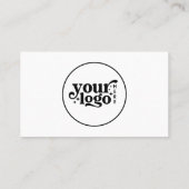 ミニマルモダンリスト白黒サロンQRコード 名刺 (裏面)