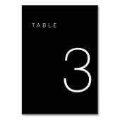 ミニマルモダンリスト白黒テーブル番号3 テーブルナンバー (裏面)