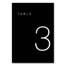 ミニマルモダンリスト白黒テーブル番号3