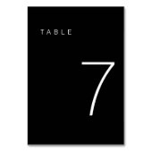 ミニマルモダンリスト白黒テーブル番号7 テーブルナンバー (裏面)