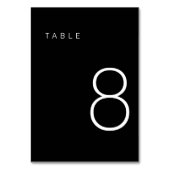 ミニマルモダンリスト白黒テーブル番号8 テーブルナンバー (裏面)