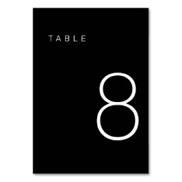 ミニマルモダンリスト白黒テーブル番号8 テーブルナンバー