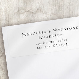 ミニマルモダンリスト白黒リターン ラベル