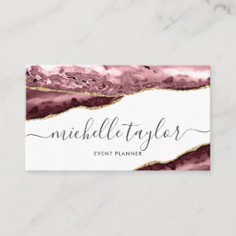 ミニマルモダンリスト紫の瑪瑙の署名スクリプト 名刺