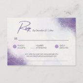 ミニマルモダンリスト紫色の薄紫エンクロージャカード エンクロージャーカード (正面)