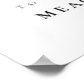 ミニマルモダンリスト結婚スクリプトのウェルカムサイン ポスター (角)