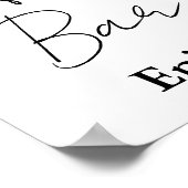 ミニマルモダンリスト結婚スクリプトのコーヒーバー記号 ポスター (角)