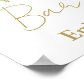 ミニマルモダンリスト結婚スクリプトのコーヒーバー記号 ポスター (角)