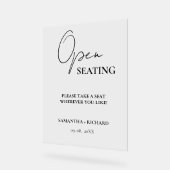 ミニマルモダンリスト結婚スクリプトの開席記号 アクリルサイン (傾斜)