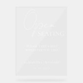 ミニマルモダンリスト結婚スクリプトの開席記号 アクリルサイン (正面)