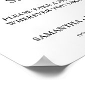 ミニマルモダンリスト結婚スクリプトの開席記号 ポスター (角)