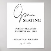 ミニマルモダンリスト結婚スクリプトの開席記号 ポスター (正面)