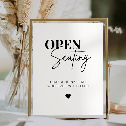 ミニマルモダンリスト結婚スクリプトの開席記号 台座サイン