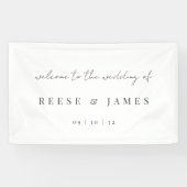 ミニマルモダンリスト結婚スクリプト 横断幕 (横)