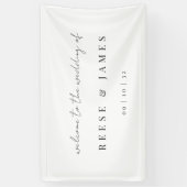 ミニマルモダンリスト結婚スクリプト 横断幕 (縦)