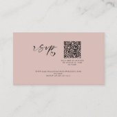 ミニマルモダンリスト結婚スクリプトQRコード エンクロージャーカード (正面)