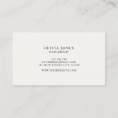 ミニマルモダンリスト署名スクリプトの名刺 名刺 (裏面)