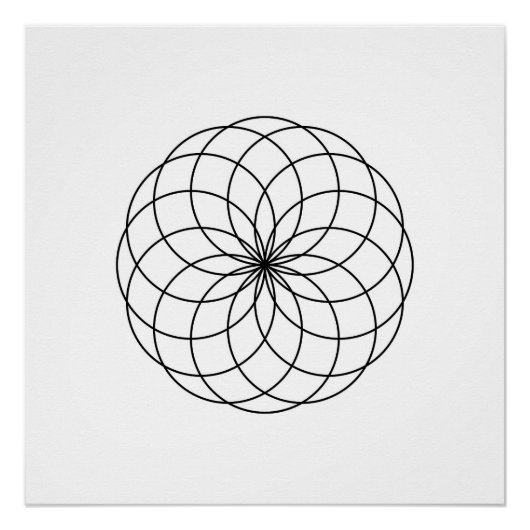 ミニマルモダンリスト聖幾何学抽象芸術 ポスター (正面)