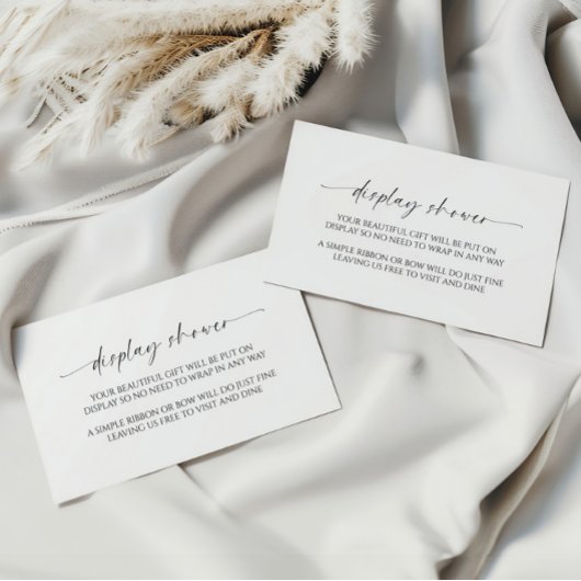 ミニマルモダンリスト表示ベビーシャワー エンクロージャーカード