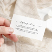 ミニマルモダンリスト表示ベビーシャワー エンクロージャーカード