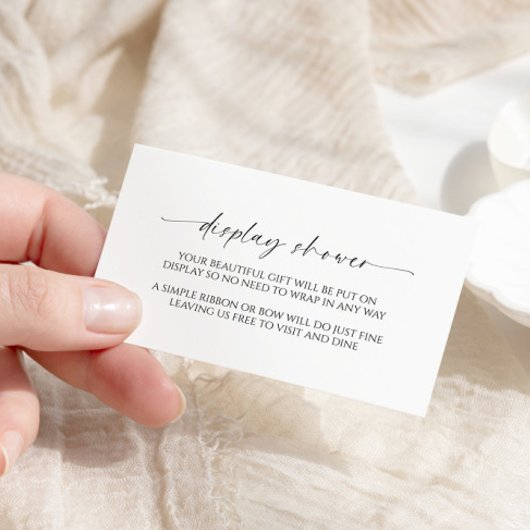 ミニマルモダンリスト表示ベビーシャワー エンクロージャーカード