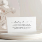 ミニマルモダンリスト表示ベビーシャワー エンクロージャーカード